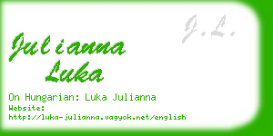 julianna luka business card